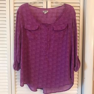 Old Navy Magenta Breezy Blouse